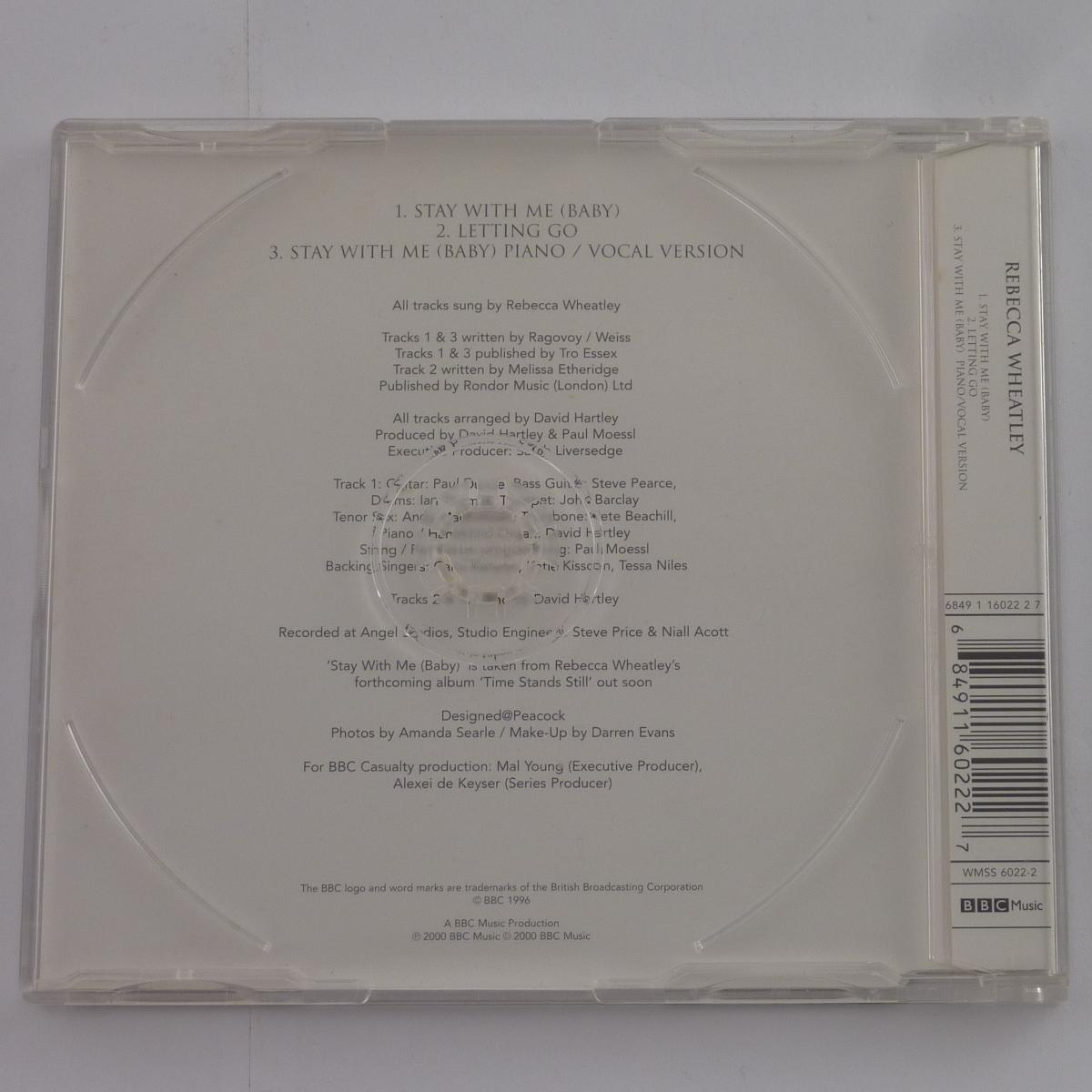 Rebecca Wheatley Stay With Me (Baby) CD Single