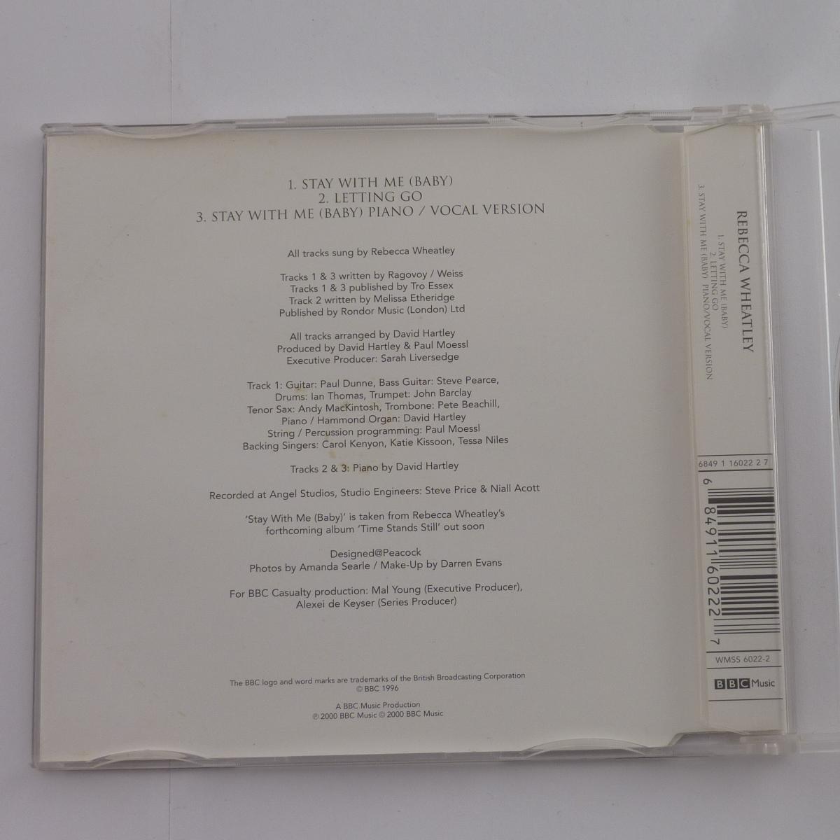 Rebecca Wheatley Stay With Me (Baby) CD Single