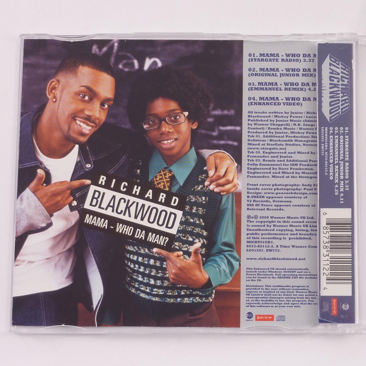 Richard Blackwood Mama - Who Da Man? CD Single Enhanced CD1