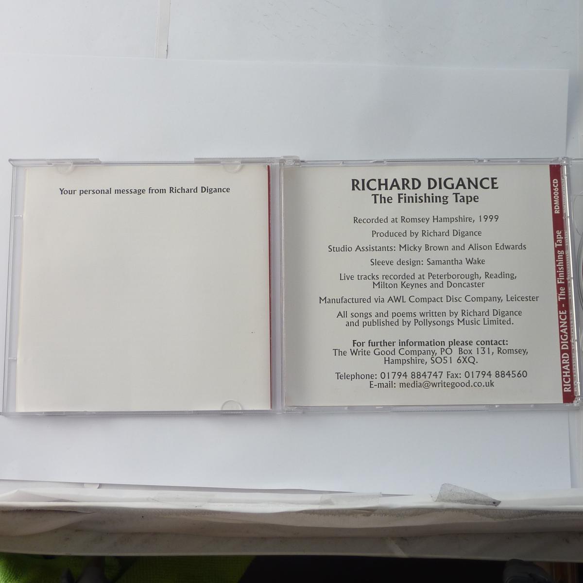 Richard Digance The Finishing Tape 2 x CD Album
