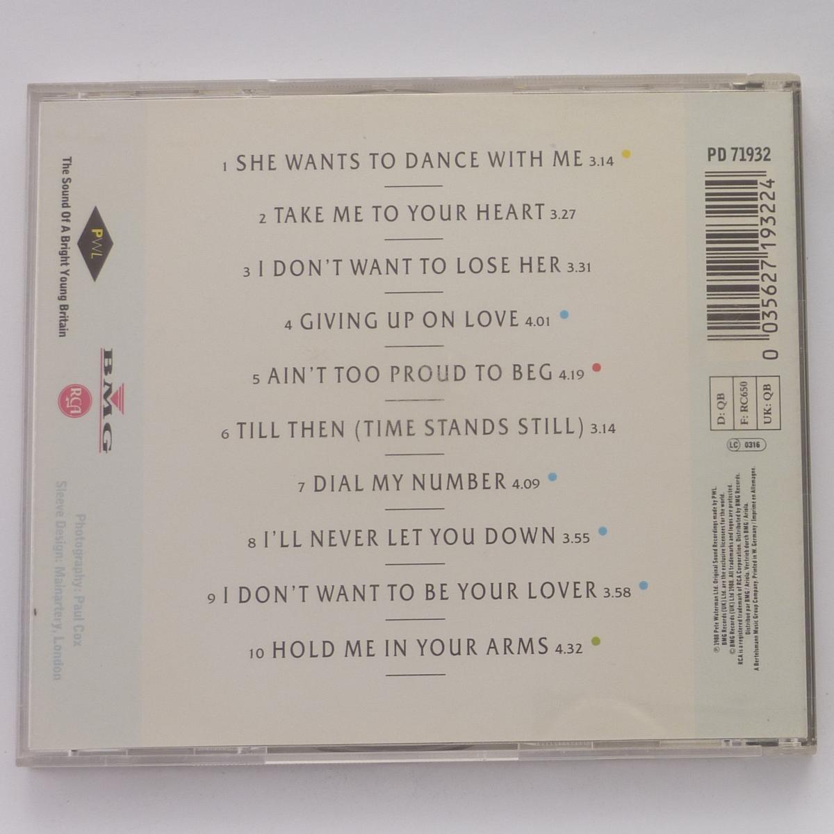 Rick Astley Hold Me In Your Arms CD Album