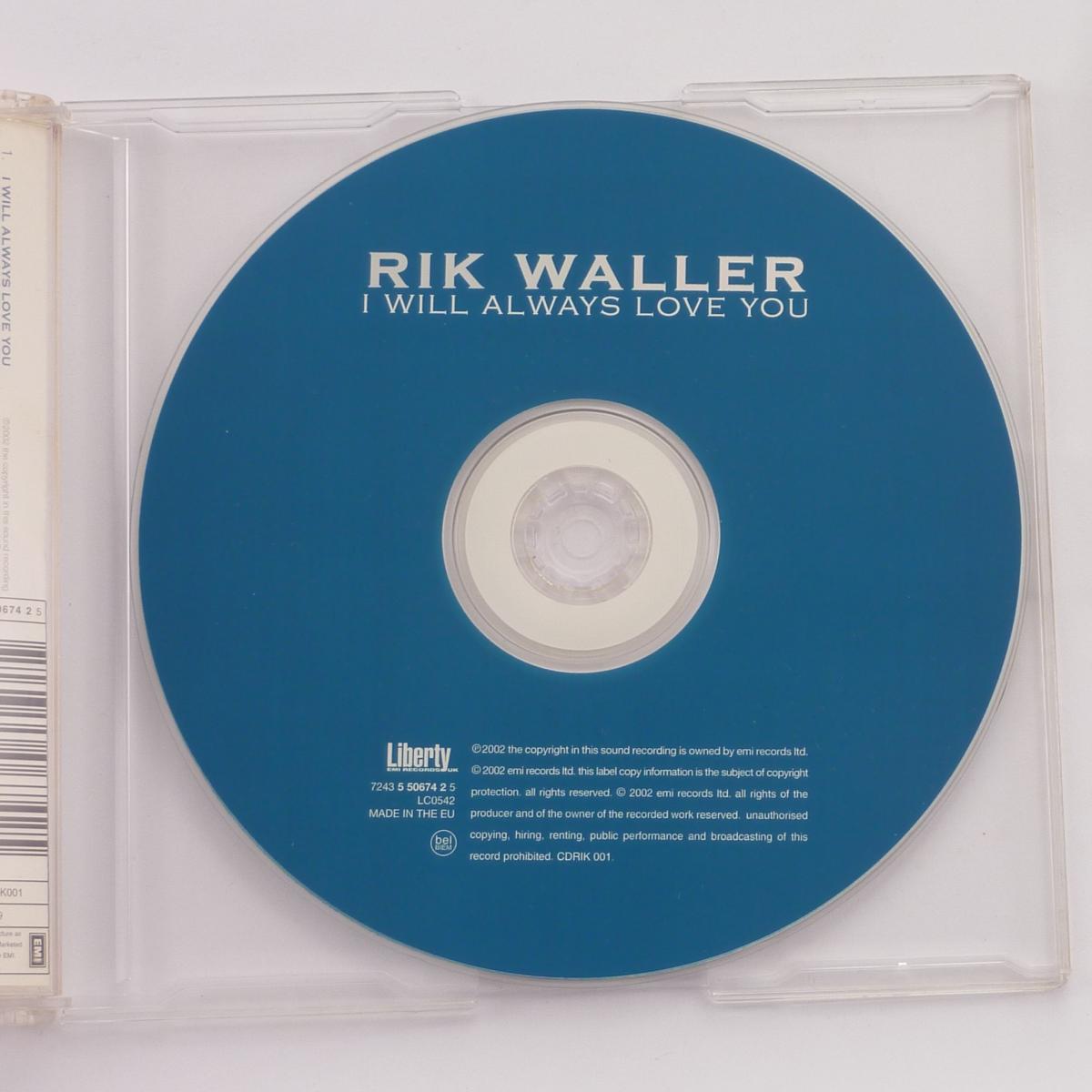 Rik Waller I Will Always Love You CD Single