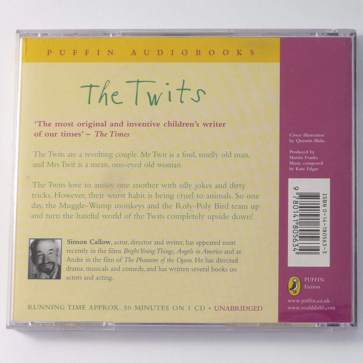 Roald Dahl Read By Simon Callow The Twits CD