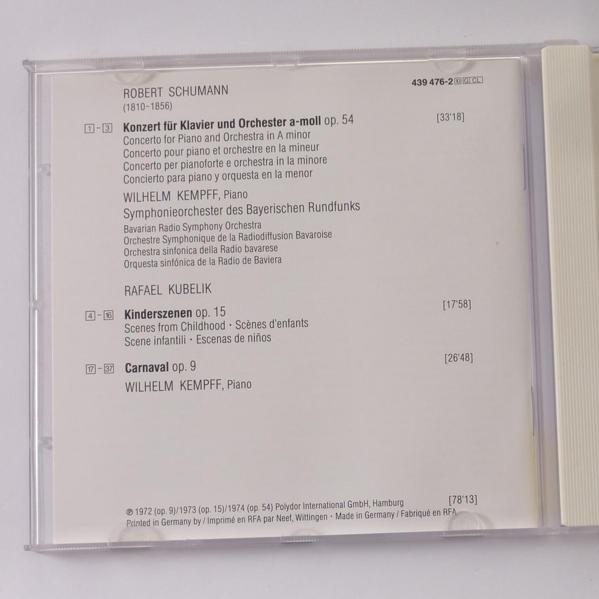 Robert Schumann Classikon 65: Schumann: Klavierkonzert / Kinderszenen / Carnaval CD Compilation