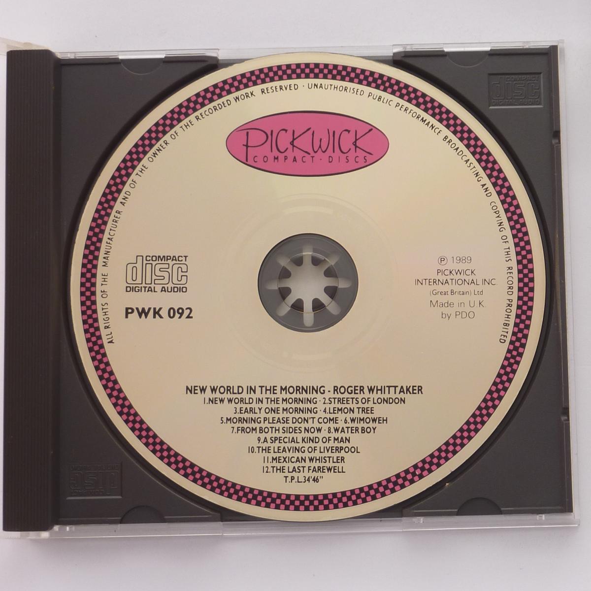 Roger Whittaker New World In The Morning CD Compilation