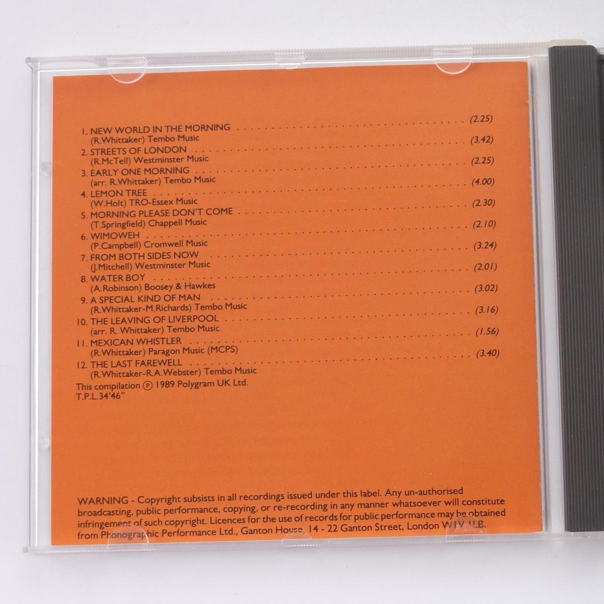 Roger Whittaker New World In The Morning CD Compilation