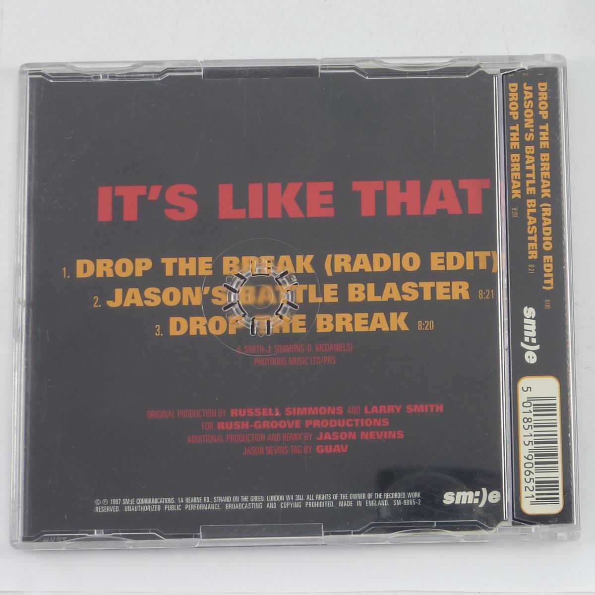 Run-D.M.C. Vs. Jason Nevins It's Like That CD Single Stereo CDP UK Ltd