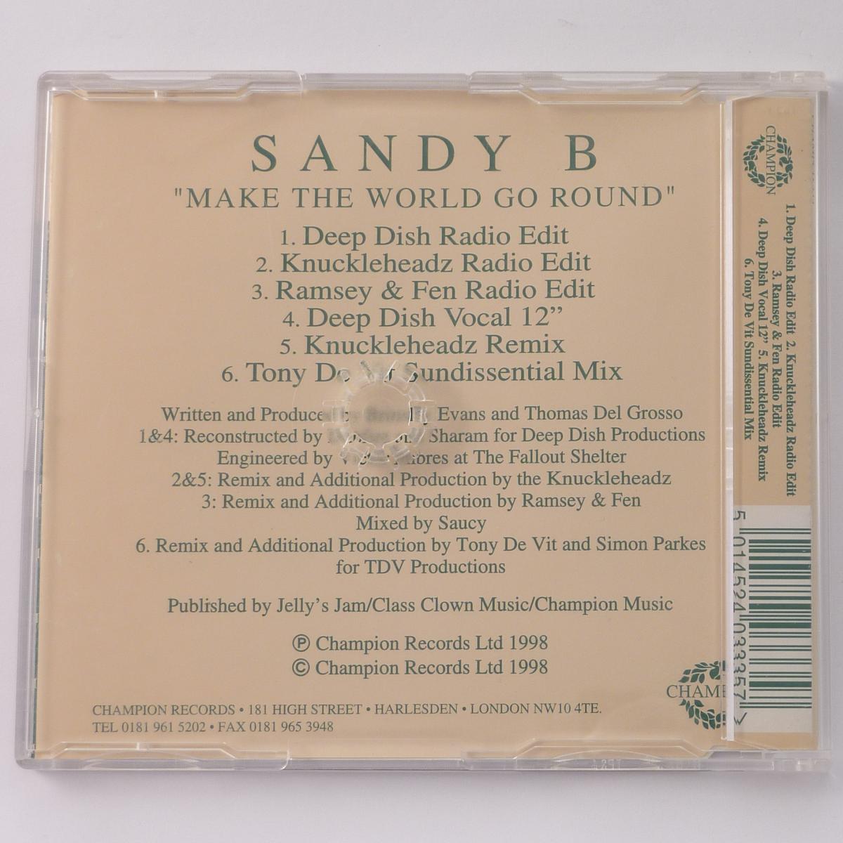 Sandy B Make The World Go Round CD Single