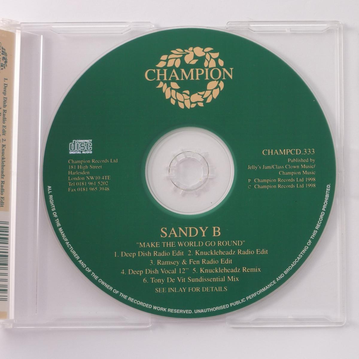 Sandy B Make The World Go Round CD Single