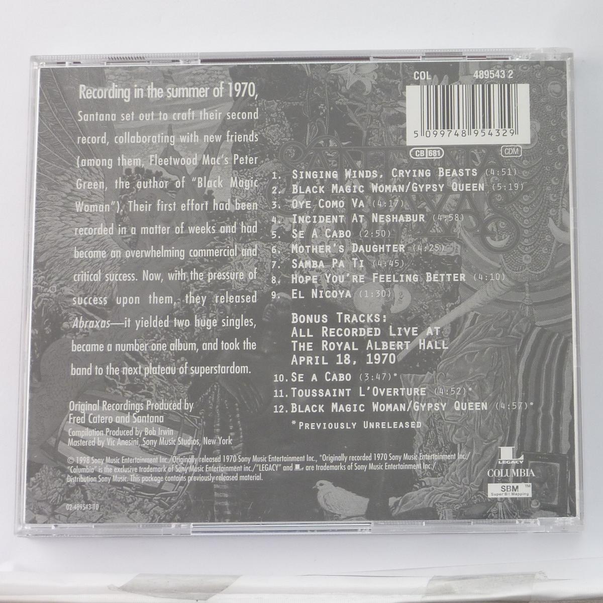 Santana Abraxas CD Album Reissue Remastered Sony Music