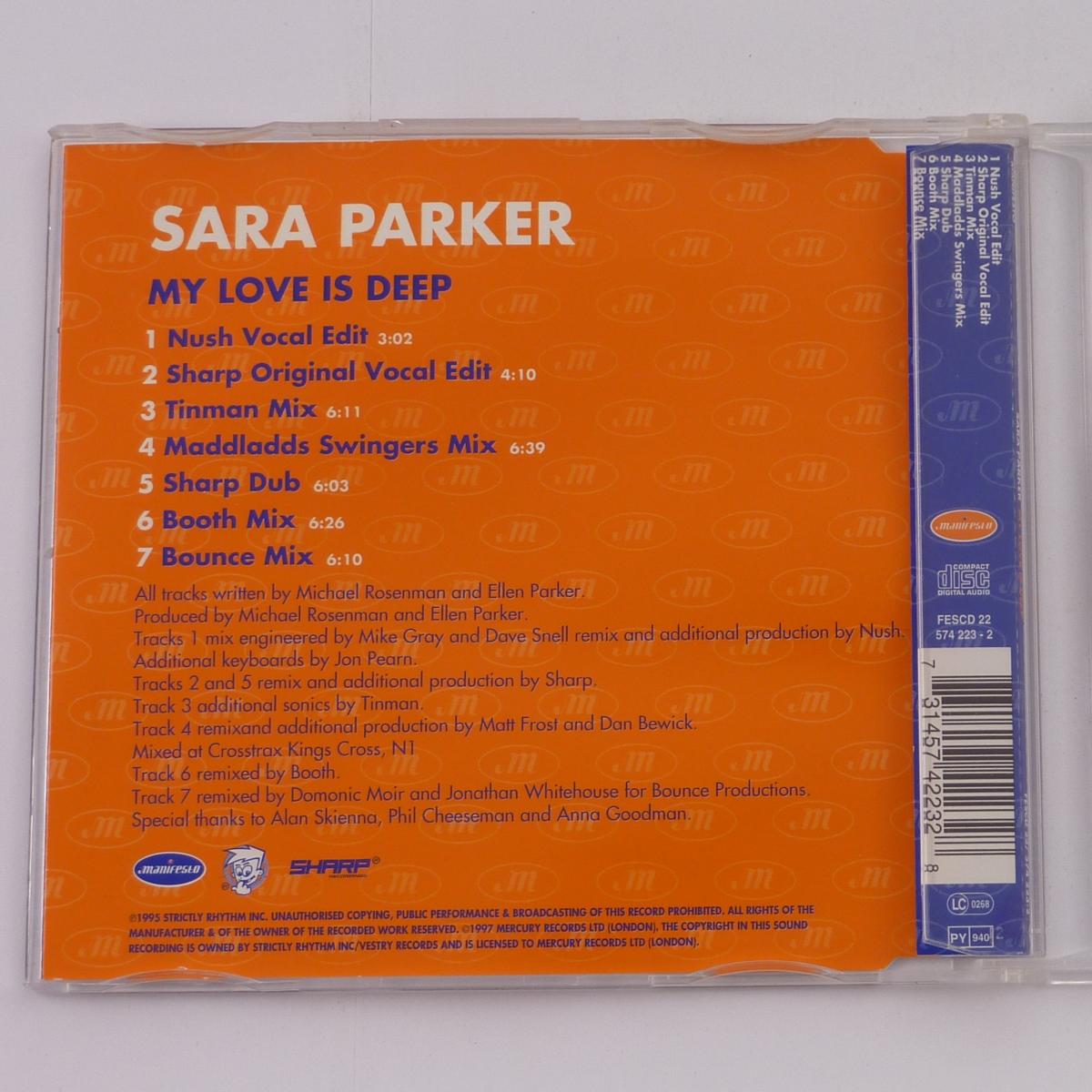 Sara Parker My Love Is Deep CD Single