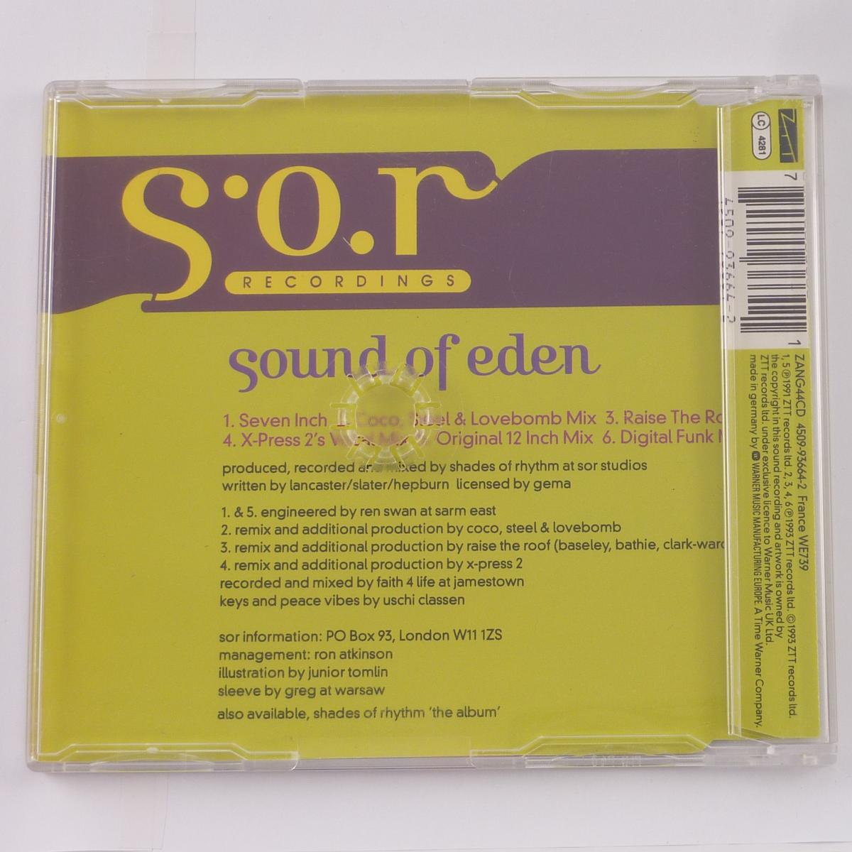 Shades Of Rhythm Sound Of Eden CD Single