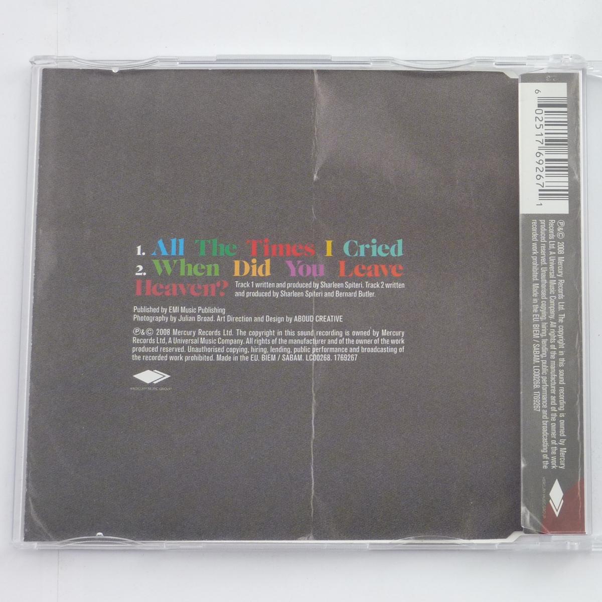 Sharleen Spiteri All The Times I Cried CD Single