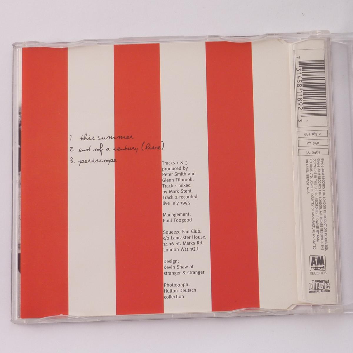 Squeeze This Summer CD Single