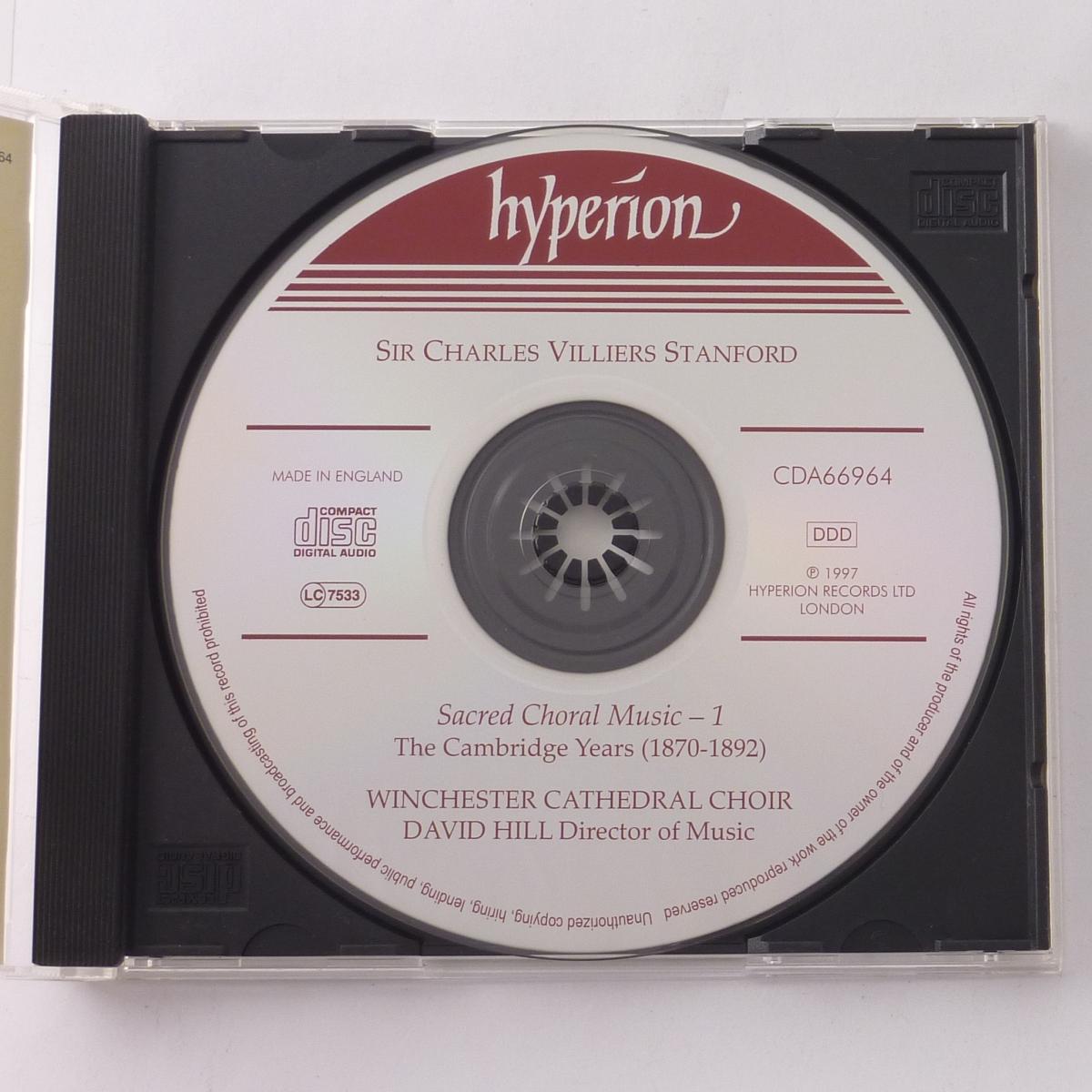 Stanford / Winchester Cathedral Choir, David Hill Sacred Choral Music, Volume 1 CD Album Compilation