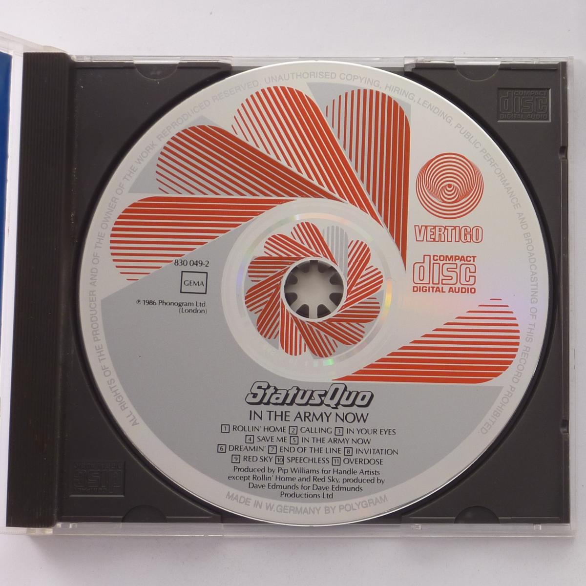 Status Quo In The Army Now CD Album Stereo Polygram