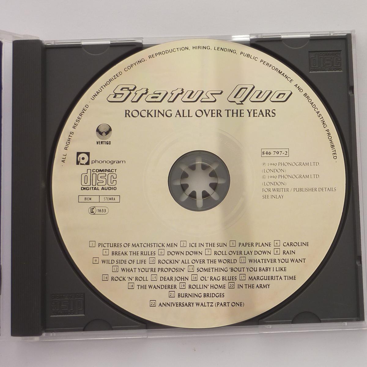 Status Quo Rocking All Over The Years CD Compilation