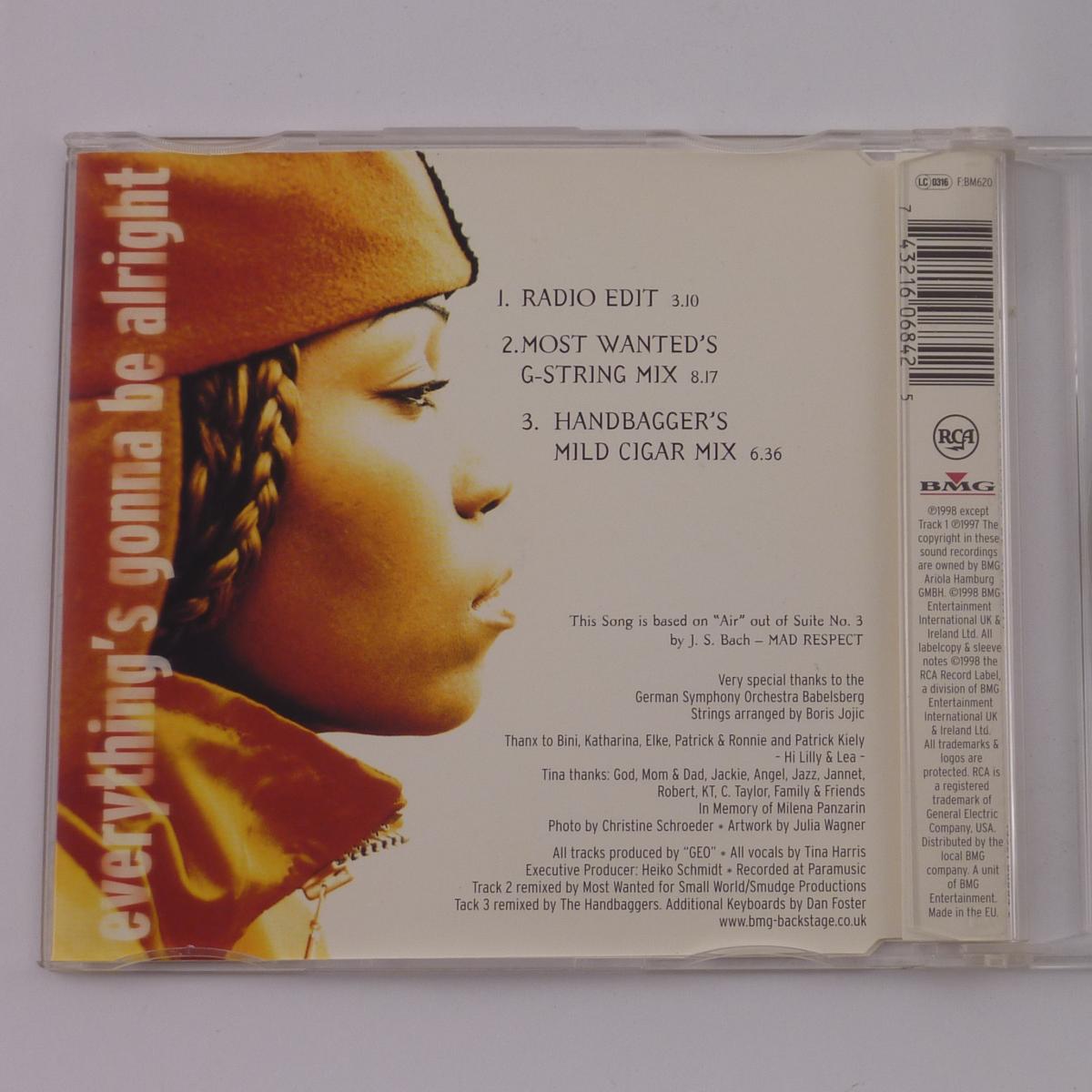 Sweetbox Everything's Gonna Be Alright CD Single