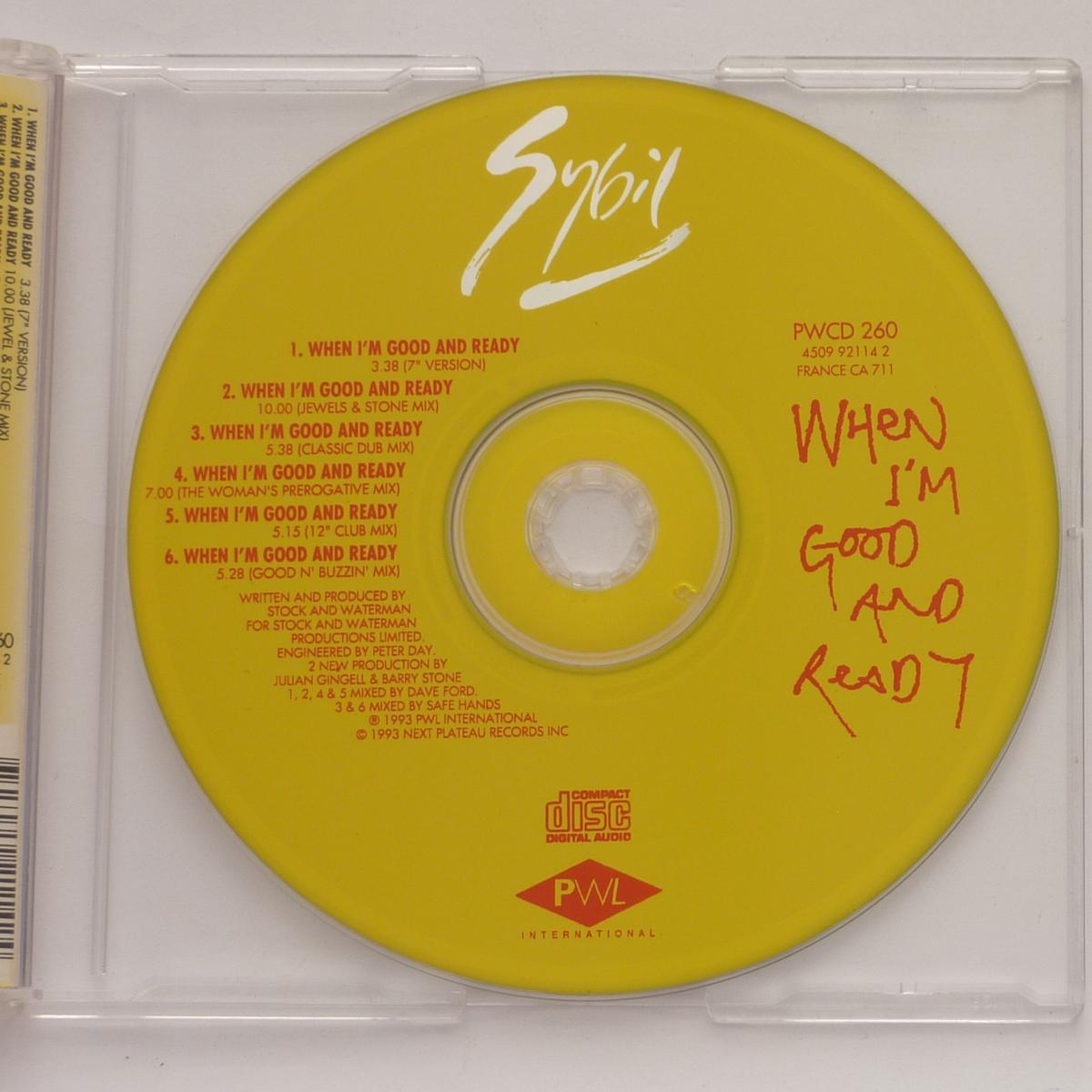 Sybil When I'm Good And Ready CD Single