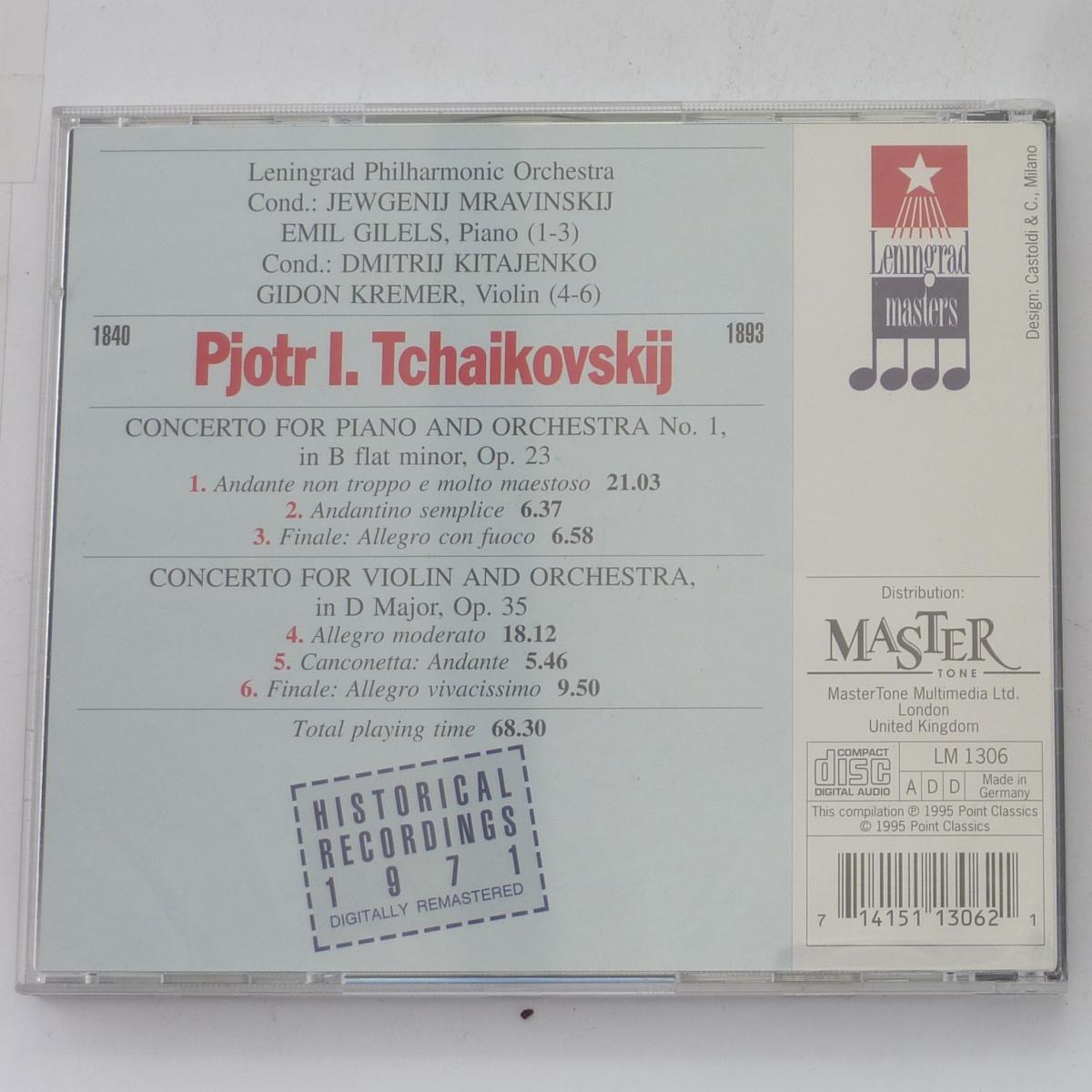 TCHAIKOVSKIJ Concerto For Piano And Orchestra No. 1 CD Album
