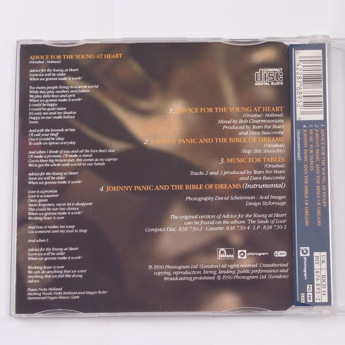 Tears For Fears Advice For The Young At Heart CD Single