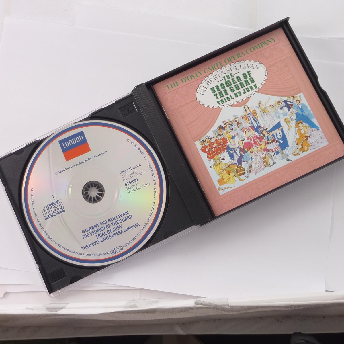 The D'Oyly Carte Opera Company*, Gilbert And Sullivan* The Yeomen Of The Guard - Trial By Jury 2 × CD Album Reissue Fatbox