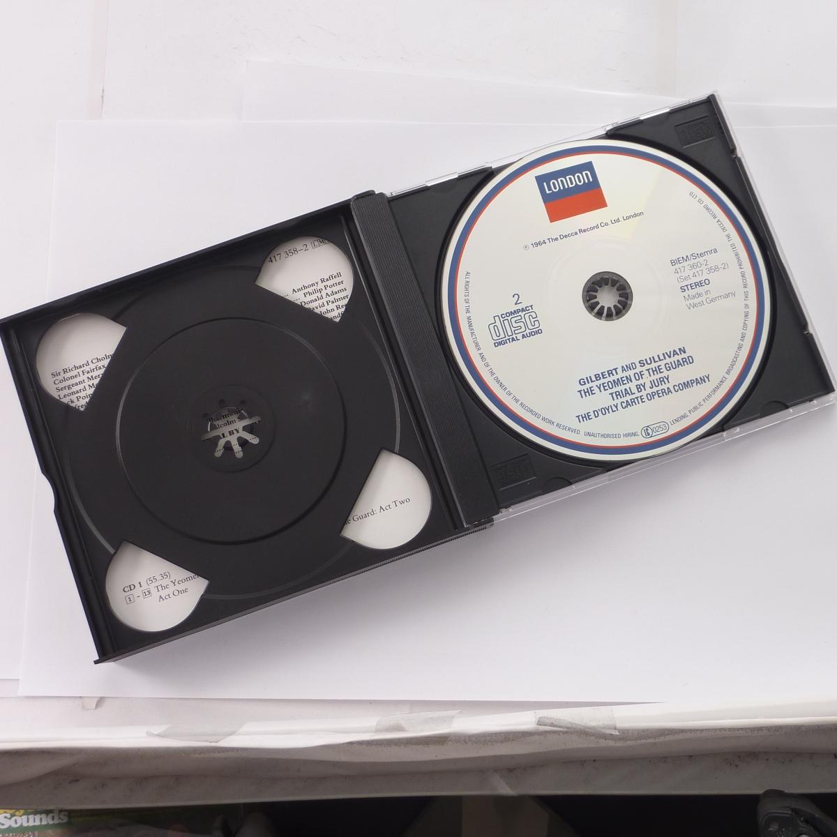 The D'Oyly Carte Opera Company*, Gilbert And Sullivan* The Yeomen Of The Guard - Trial By Jury 2 × CD Album Reissue Fatbox