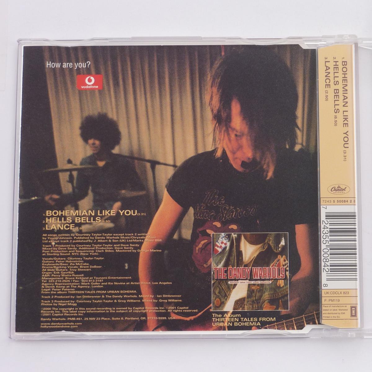 The Dandy Warhols Bohemian Like You CD Single Reissue