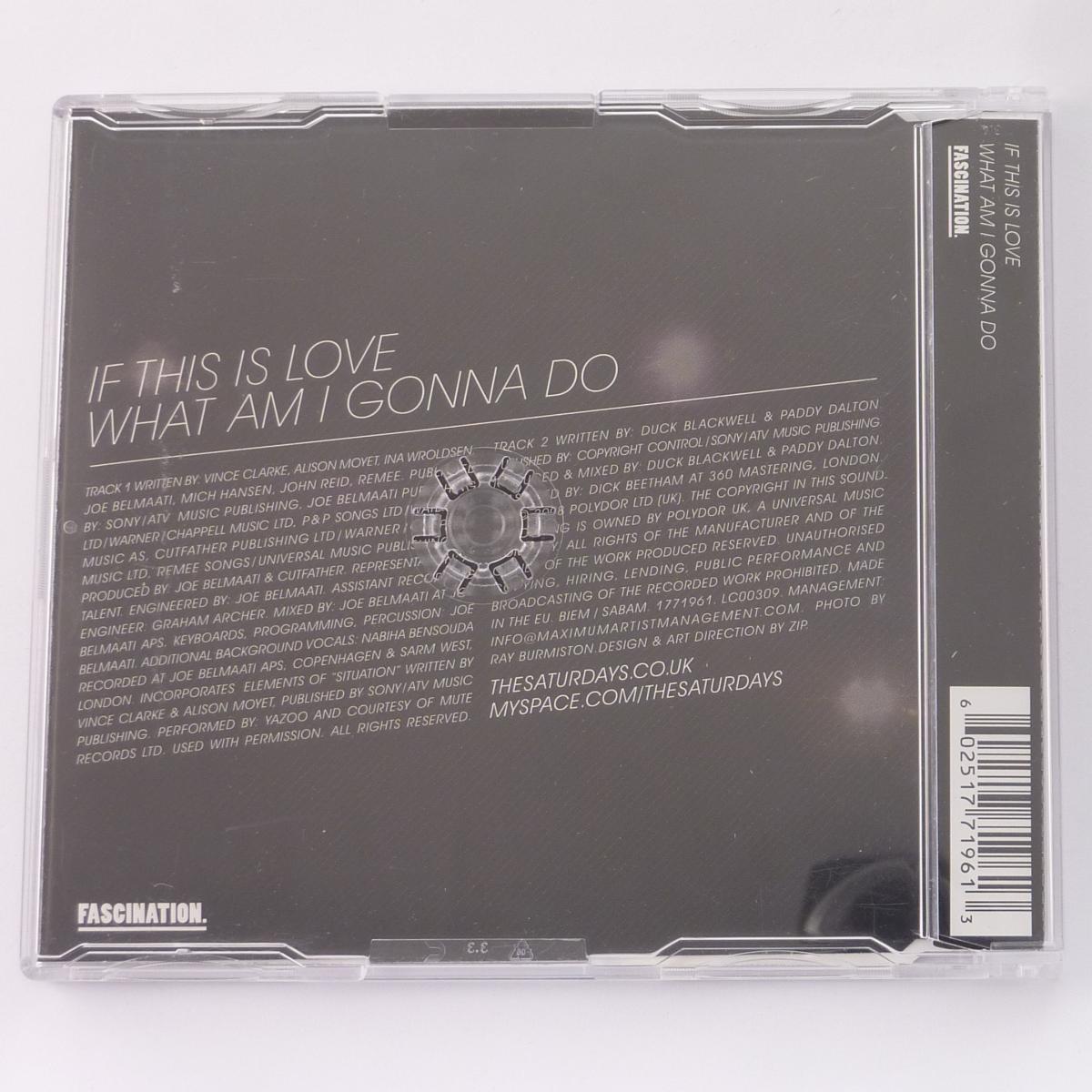 The Saturdays If This Is Love CD Single