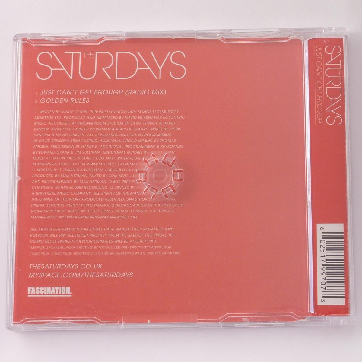 The Saturdays Just Can't Get Enough CD Single