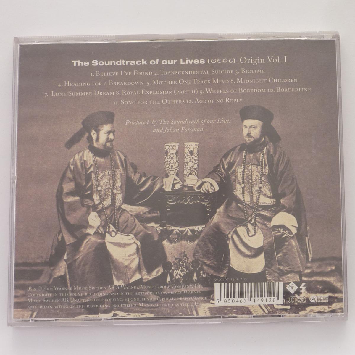 The Soundtrack Of Our Lives Origin Vol. 1 CD Album