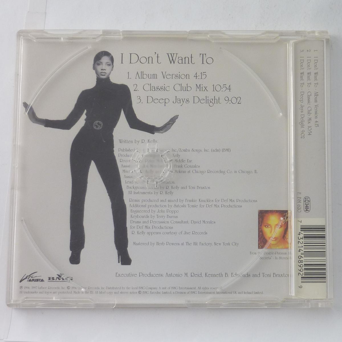 Toni Braxton I Don't Want To CD Single CD2