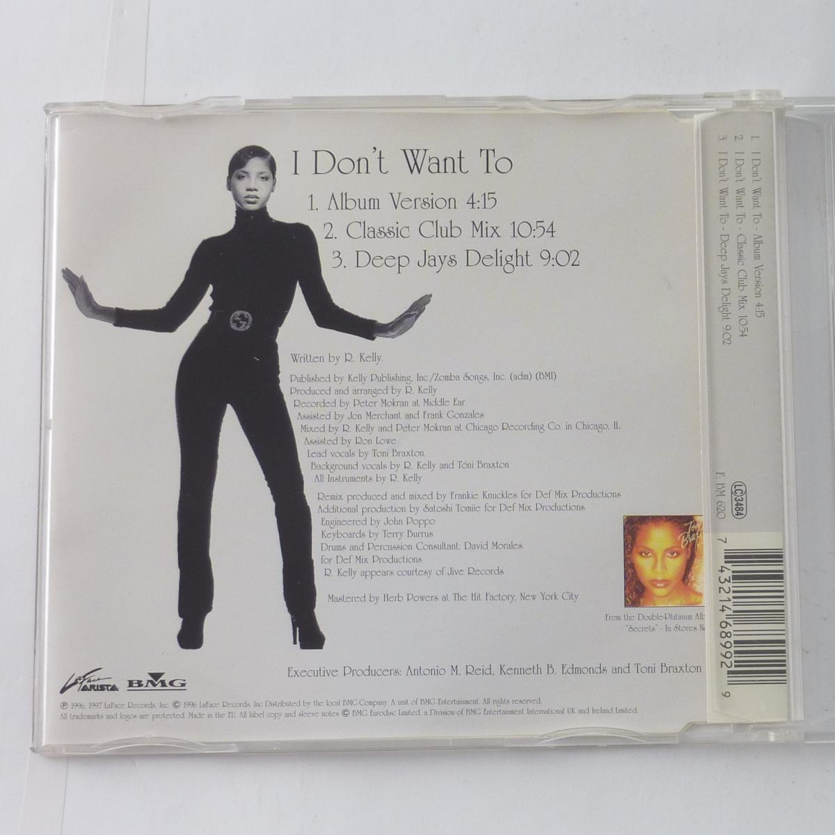 Toni Braxton I Don't Want To CD Single CD2