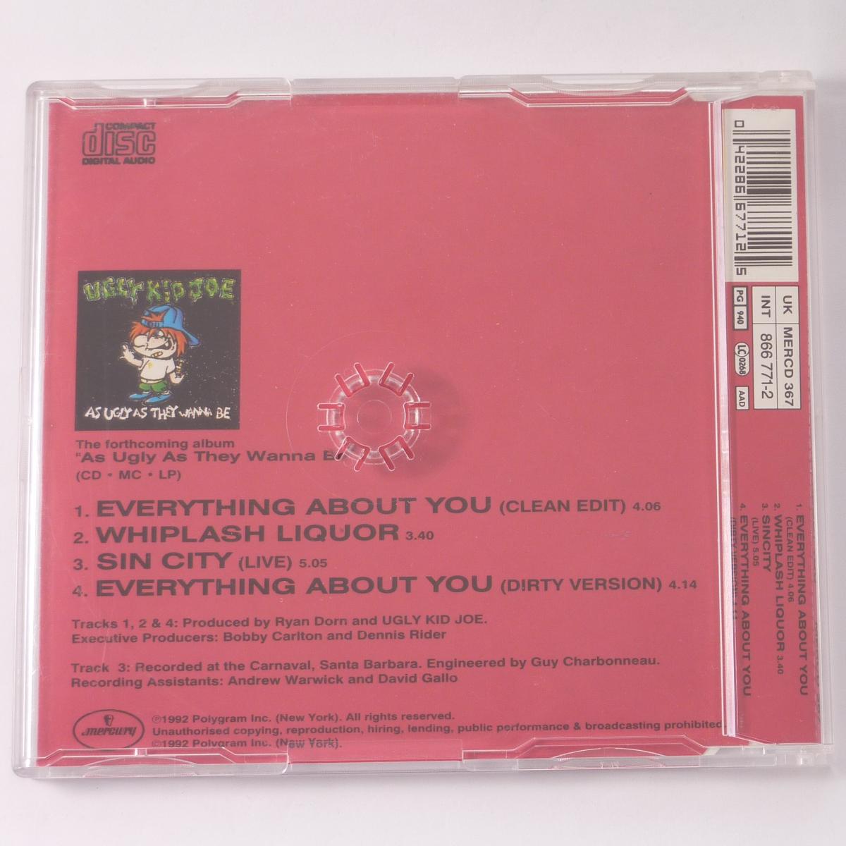 Ugly Kid Joe Everything About You CD Single