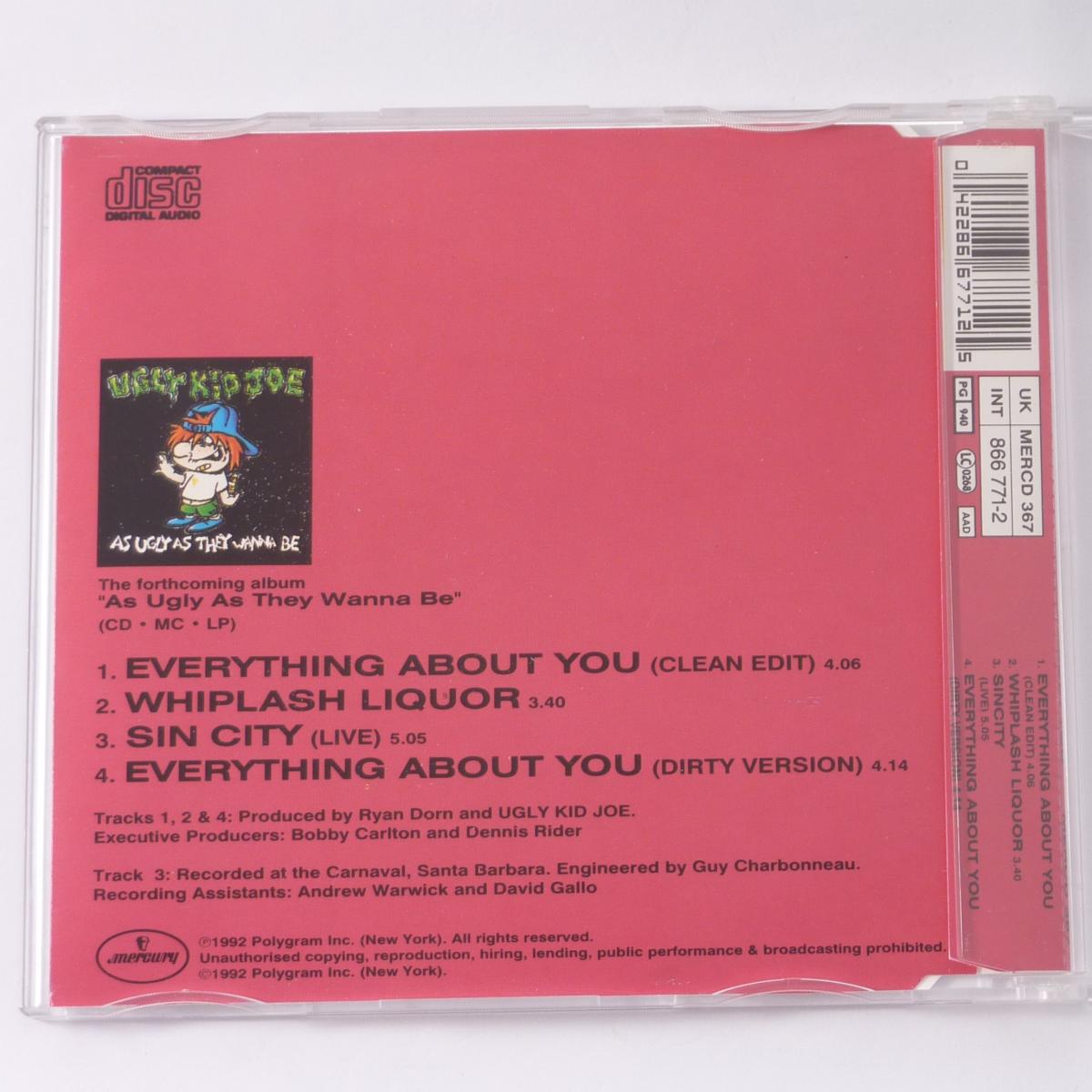 Ugly Kid Joe Everything About You CD Single