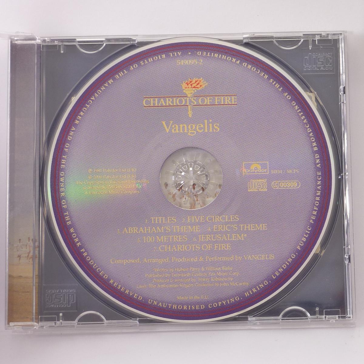 Vangelis Chariots Of Fire CD Album Reissue