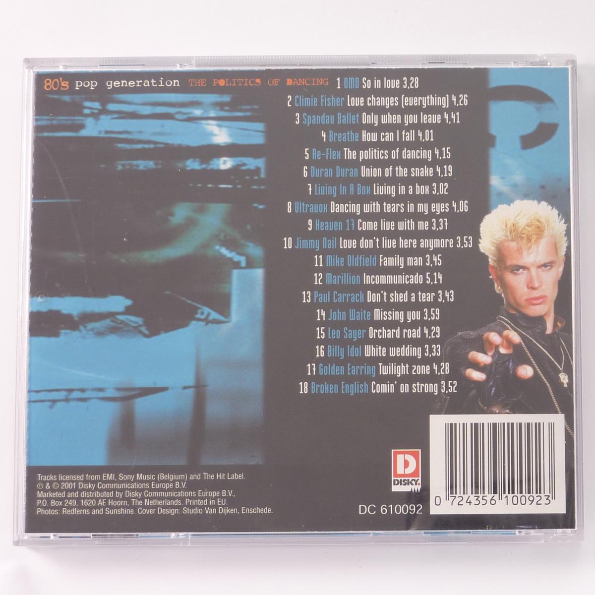 Various 80's Pop Generation, The Politics Of Dancing CD Compilation