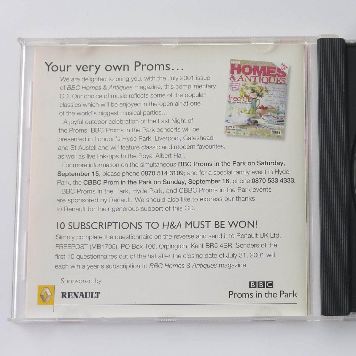 Various BBC Proms In The Park CD Compilation Promo