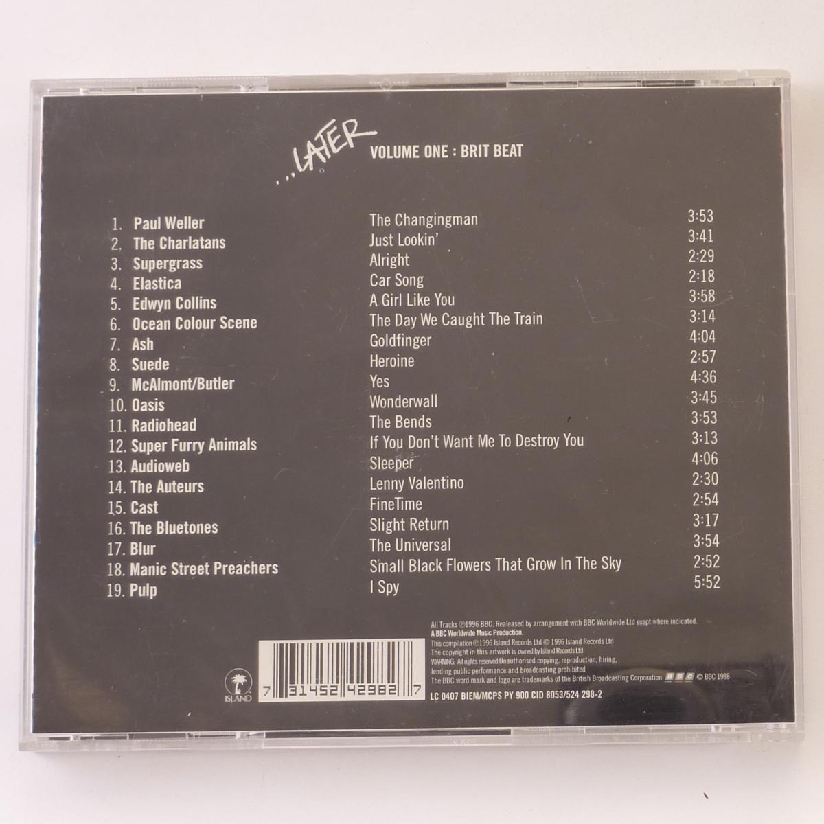 Various Brit Beat...Later Volume One CD Compilation Partially Mixed