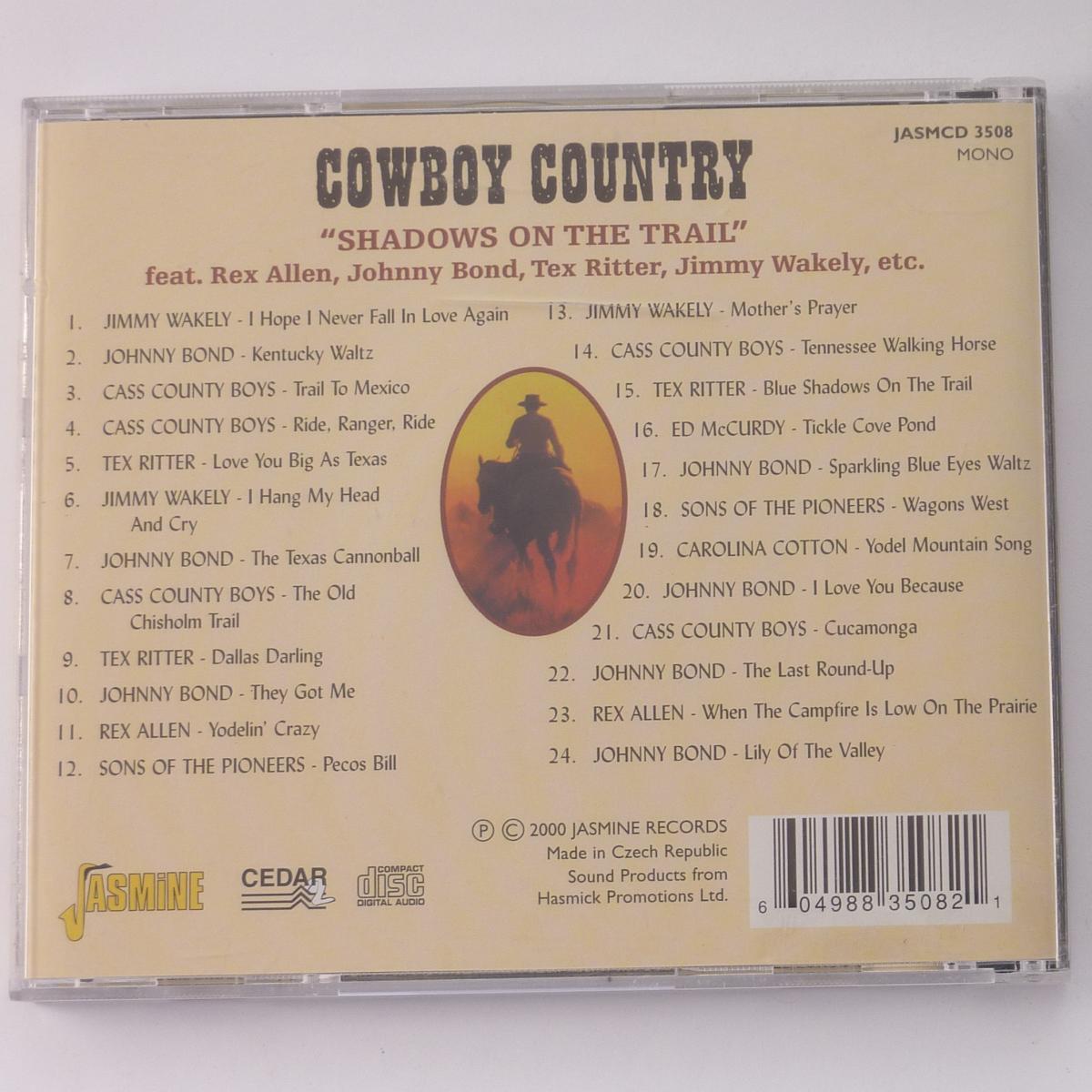 Various Cowboy Country: Shadows On The Trail CD Compilation