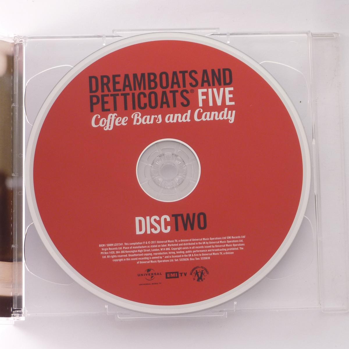 Various Dreamboats And Petticoats Five Coffee Bars And Candy 2 × CD Compilation
