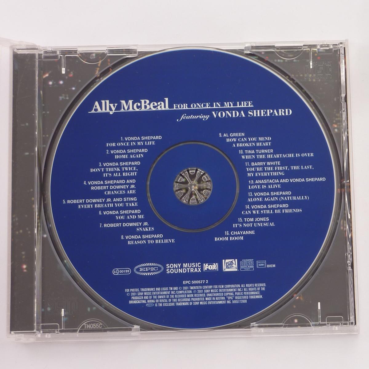 Various Featuring Vonda Shepard Ally McBeal (For Once In My Life) CD Album