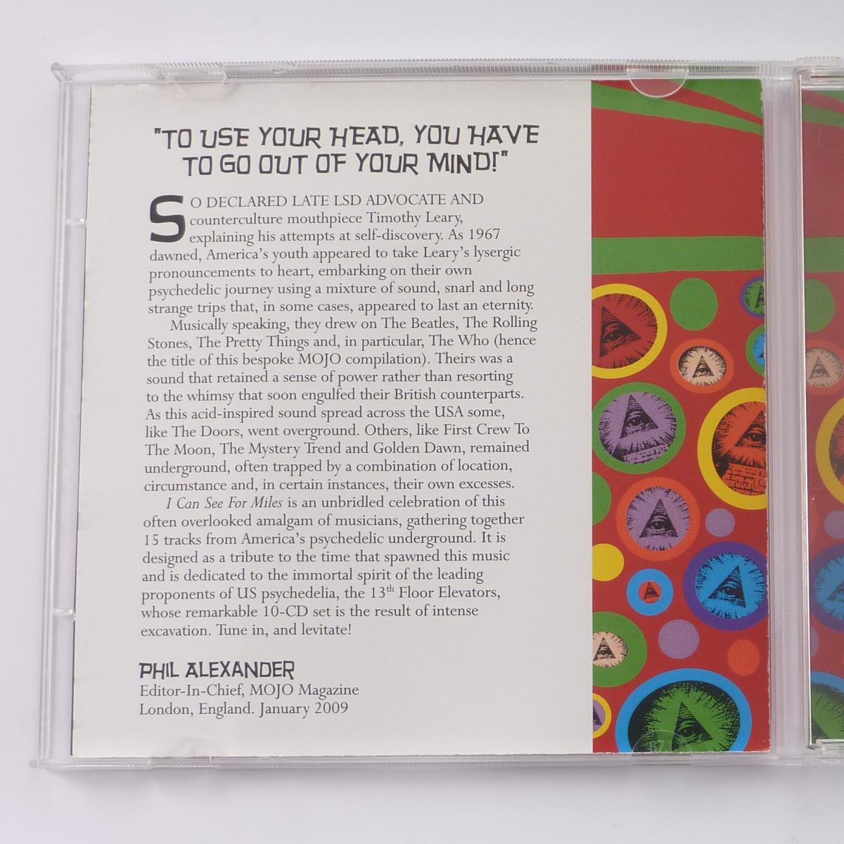 Various I Can See For Miles (Mojo Presents Lost Tracks From America's Psychedelic Underground) CD Compilation