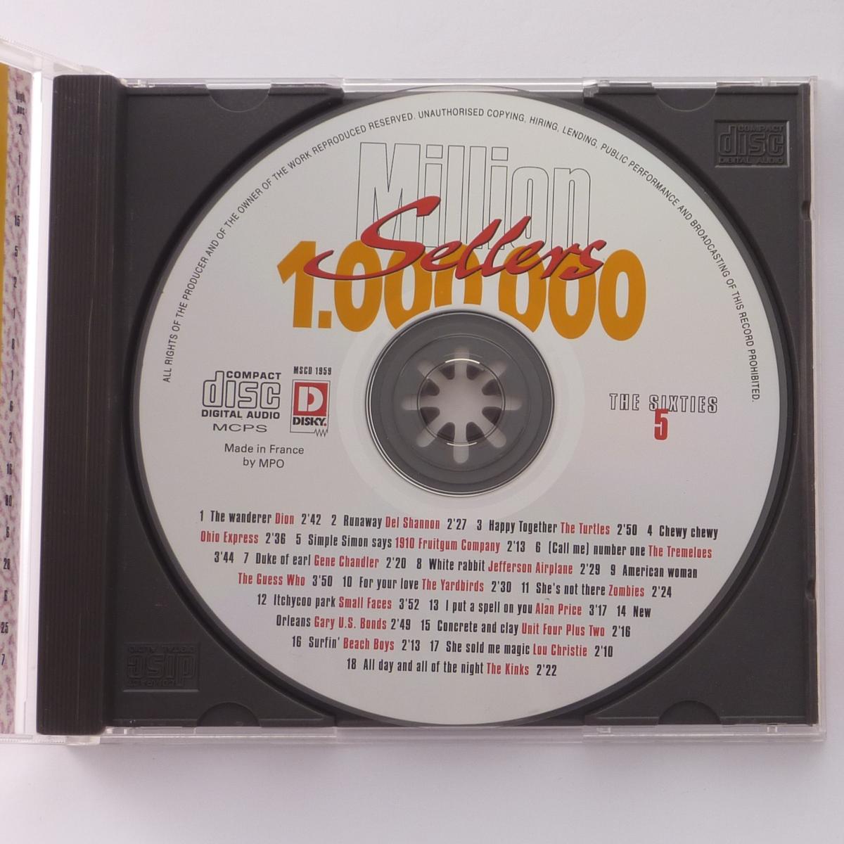 Various Million Sellers The Sixties 5 CD Compilation