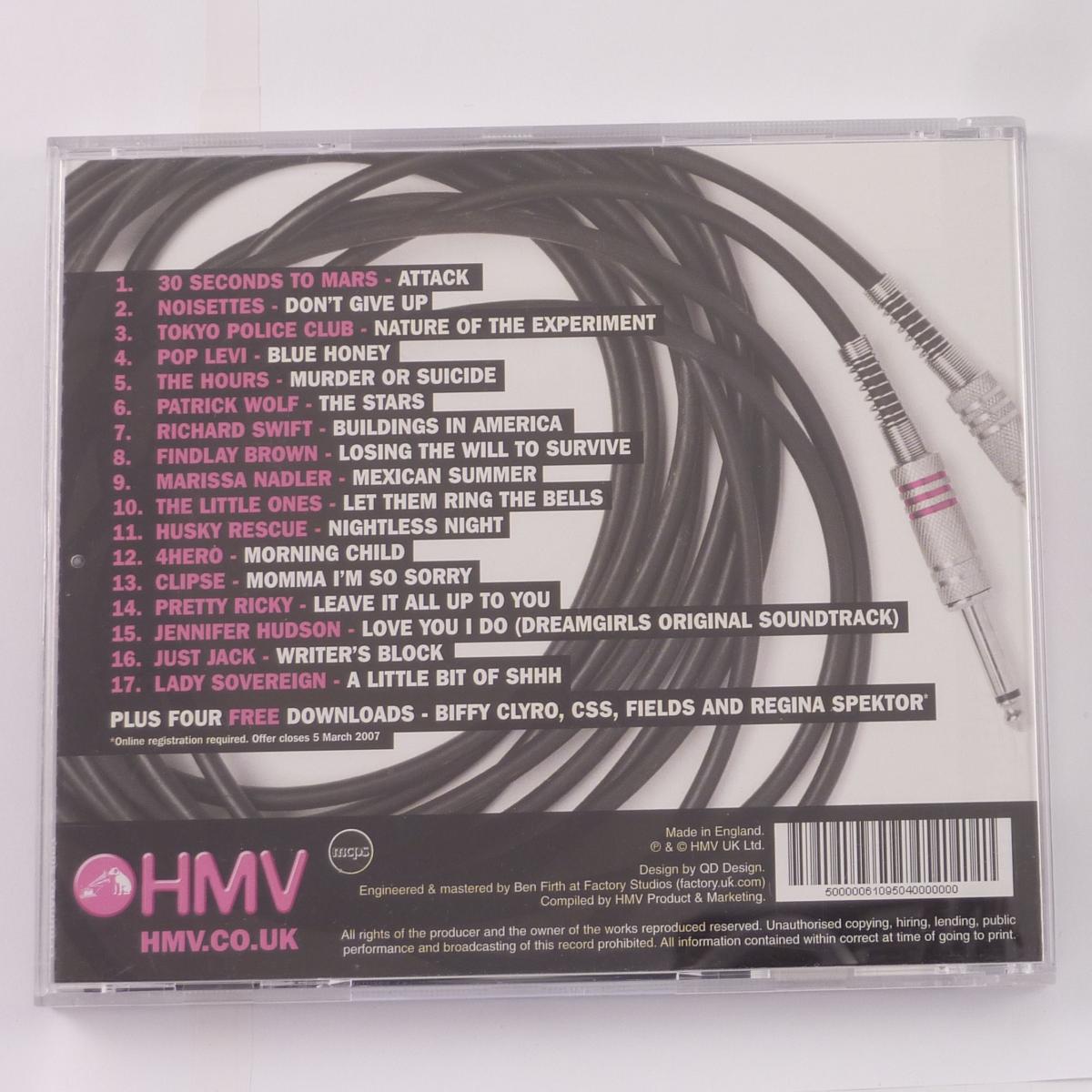 Various New Music Playlist February 2007 CD Compilation Sampler