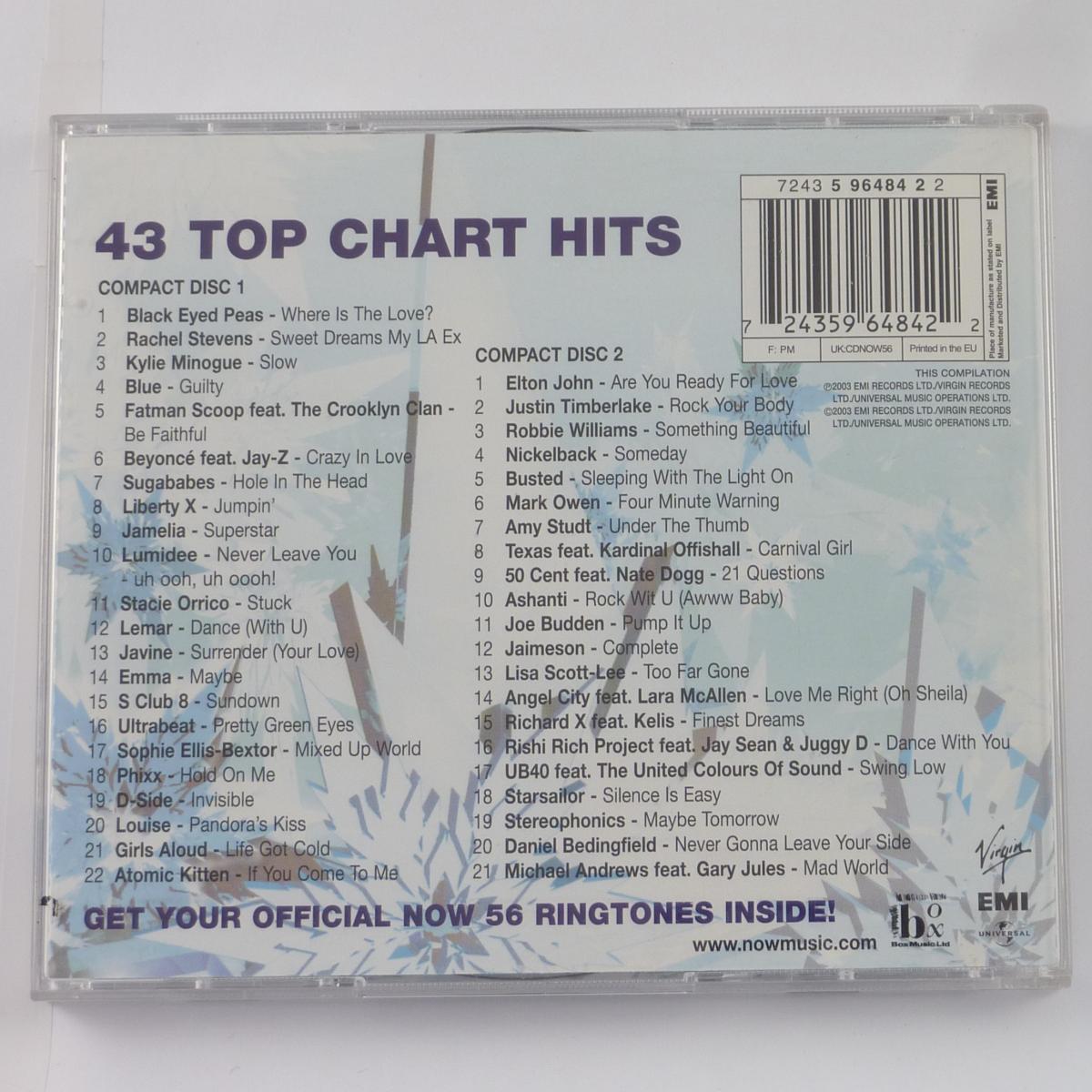 Various Now That's What I Call Music! 56 2 × CD Album Compilation Stereo