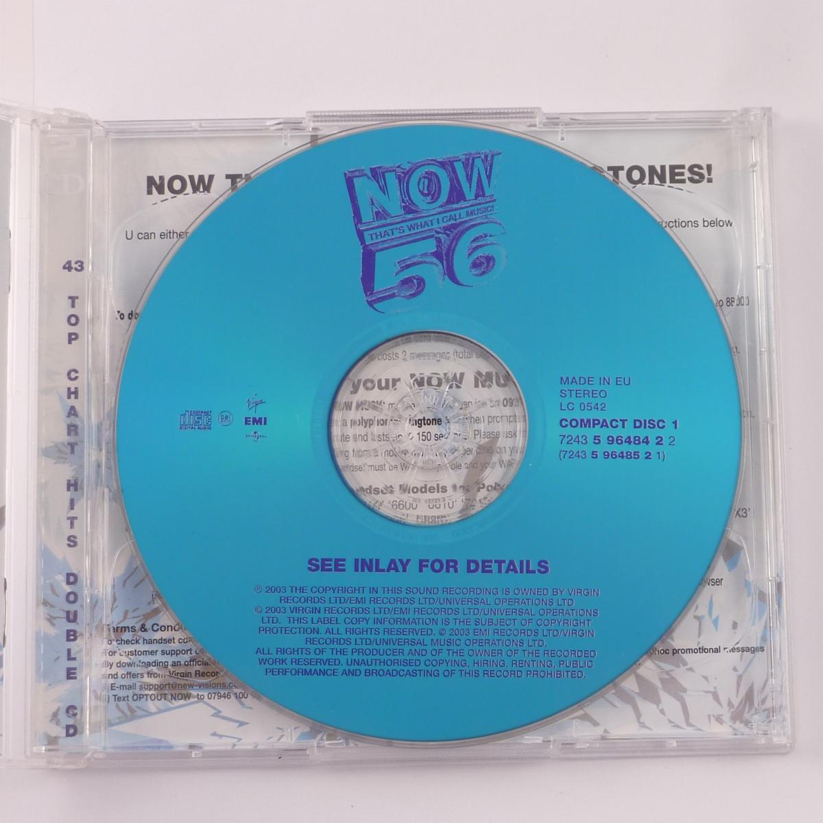 Various Now That's What I Call Music! 56 2 × CD Album Compilation Stereo