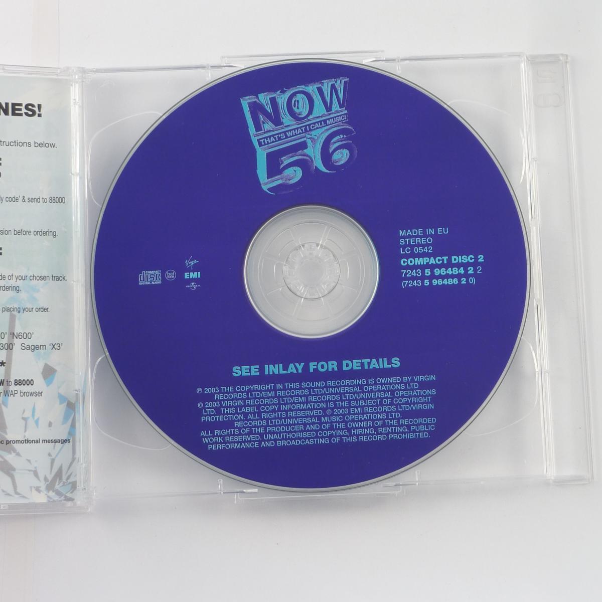 Various Now That's What I Call Music! 56 2 × CD Album Compilation Stereo