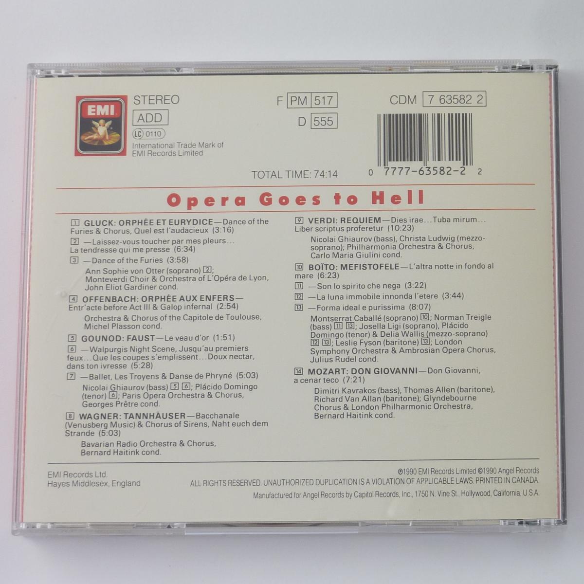 Various Opera Goes To Hell (Arias, Choruses & Ballets From The Underworld) CD Compilation Stereo