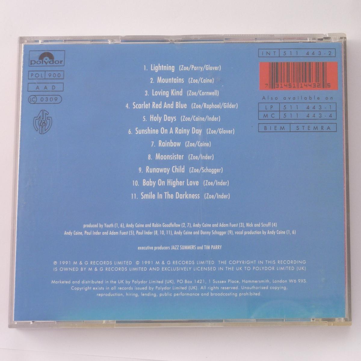 Zoë Scarlet Red And Blue CD Album